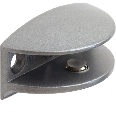 REI - Reggimensola fisso per vetro, serie GLASS M, in Zama, Cromato Satinato. Marchio