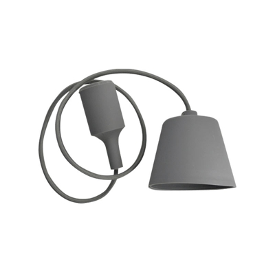 Lampadario con Portalampada E27 in Silicone Grigio - V-TAC