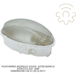 62720 - PLAFONIERA OVALE IP65-60W-E27 BI - Fanton precio