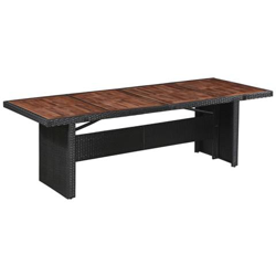 Tavolo Da Giardino In Polirattan E Legno Massello 240x90x74 Cm en oferta