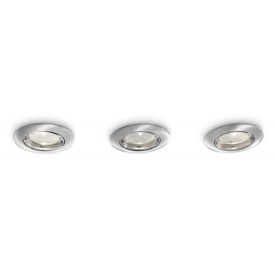 Philips 597730616 - Faretti a LED Alya, incassabili, 3 x 35 W GU10 230 V moderno Metallo