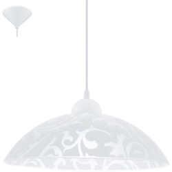 Sospensione Vetro 60W E27 Plastica + Satinato - EGLO ITALIANA en oferta