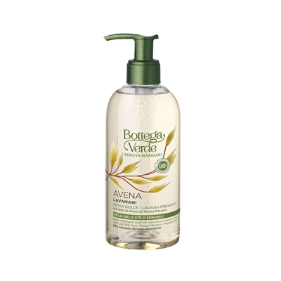 AVENA - Jabón para manos extrasuave, pieles delicadas o sensibles, con leche de Avena de Tenuta Massaini (250 ml) - uso frecuente