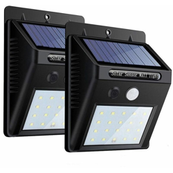 2PZ faretto 20 led sensore crepuscolare pannello solare ricaricabile luce fredda - BS en oferta