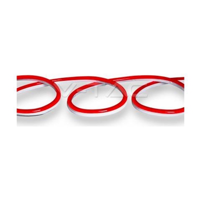 Striscia Led Neon Flex Rosso Esterno Ip65 120 Led / metro 10 Mt Vt-555 2516