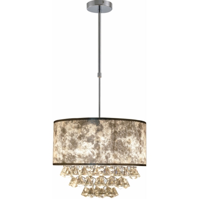 Lampadario in Cristallo Moderno Altezza Regolabile, 44 Pendenti in Vetro - Homcom