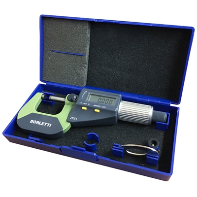 Borletti - BORMDE1 - Micrometro Millesimale Elettronico Digitale Per Esterni - Campo Di Misura 0-25 Mm