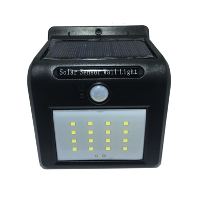 LED illuminazione esterna solare posto nel rilevatore di movimento di colore nero - GREENSENSATION