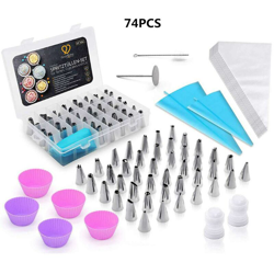 74pcs Cake Decorating Turntable Set Tool Spatola Rotary Holder Ugelli Tool Kit - AUGIENB características
