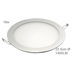 Pannello tondo da incasso a led 18W caldo bianco 22,5 cm 43/60V - GREENSENSATION características