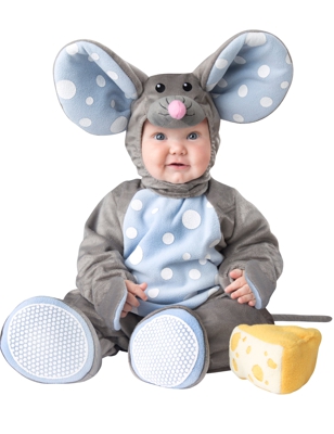 Costume topolino grigio per neonato
