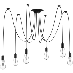 Lampadario Moderno a Sospensione Forma di Ragno 6 Luci, Casa e Ufficio - Homcom características