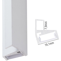 Profilo Alluminio Per Striscia Led Ripiani Bicchiere 8Mm x 2M (SU-G002) - GREENICE precio
