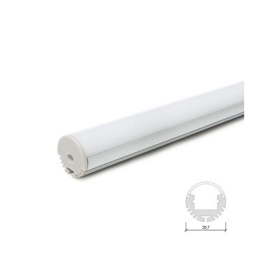 Profilo Alluminio Per Striscia Led Sospeso - Diffusore Latteo SU-R002 x 2M (SU-R002) - GREENICE