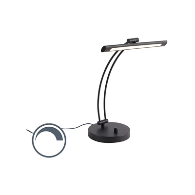 Lampada da tavolo tableau - Moderno - Acciaio - Nero - Oblungo Non sostituibile Max. 1 x 8 Watt - Qazqa