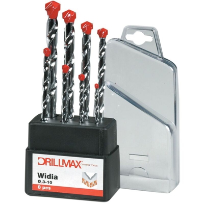Idroweb - Set 8 punte per pietrame da ⌀ 3 a 10 mm Drillmax 10 blister