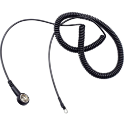 Cavo di messa a terra ESD 3.60 m Connettore a pressione 10 mm, Collegamento capocorda ad anello - Quadrios en oferta