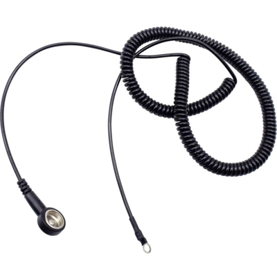 Cavo di messa a terra ESD 3.60 m Connettore a pressione 10 mm, Collegamento capocorda ad anello - Quadrios