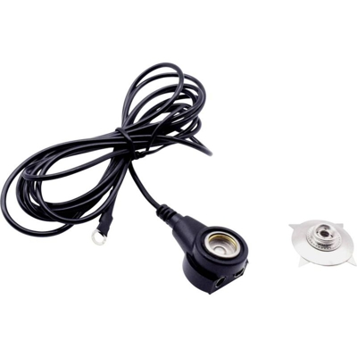 Cavo di messa a terra ESD 1.80 m Morsetto a vite, Connettore a pressione 10 mm, Collegamento capocorda ad anel - Quadrios