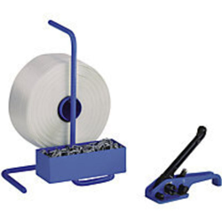 FP - Sistema Completo Di Reggiatura Nastro In Poliestere, Larghezza. : Il Nastro: 16 Mm, Lunghezza. 850 M, Carico Di Rottura 4500 N en oferta