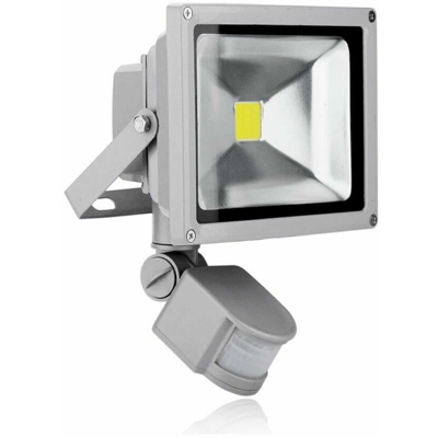 Faro Led 30 W Illuminatore Con Sensore Movimento Faretto Proiettore Luce Bianca - EACH ITALY