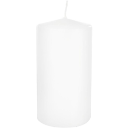 Pz 2 candele cera colorate cilindro decorazione natale natalizia lumino bar risorante (8 x h 15 cm - perla) - MILO precio
