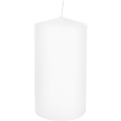 Pz 2 candele cera colorate cilindro decorazione natale natalizia lumino bar risorante (8 x h 15 cm - perla) - MILO