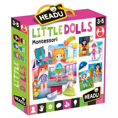 MONTESSORI MY LITTLE DOLLS GIOCHI BAMBINI APPRENDIMENTO CRESCITA - Headu