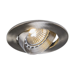 QAZQA Faretto da incasso Easy - Moderno - Metallo - Acciaio - Tondo Max. 1 x Watt en oferta