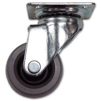 Cebora - Ruota in Gomma con Piastra Girevole D1P 7 Ø 63 mm Piastra 47x47mm Portata 30 Kg 12 pezzi