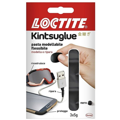 Pasta modellabile flessibile nera kintsuglue loctite