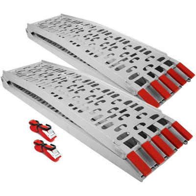 Wiltec - 2x rampe di carico pieghevoli in alluminio per moto e quad 226cm 800kg