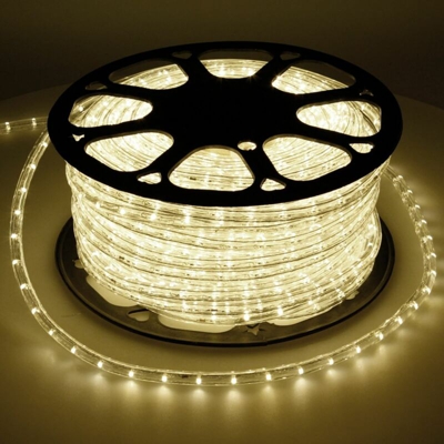 ECD Germany Tubo Luminoso a LED 30m 12W CA 220-240V Bianco Caldo 3000K 791 Lumen Strisce LED da Natale per Interno Esterno Tubo Flessibile LED Luci