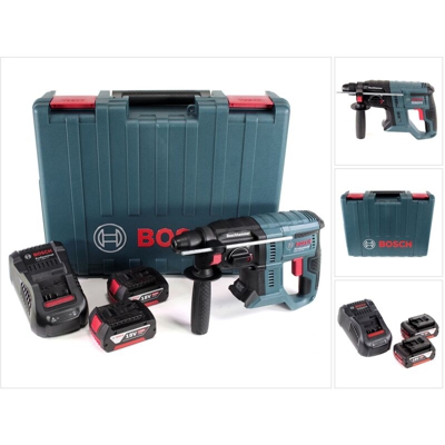 Bosch GBH 18V-20 Professional Tassellatore a batteria con attacco SDS-plus in valigetta da trasporto + 2x Batterie 4,0 Ah + Caricatore