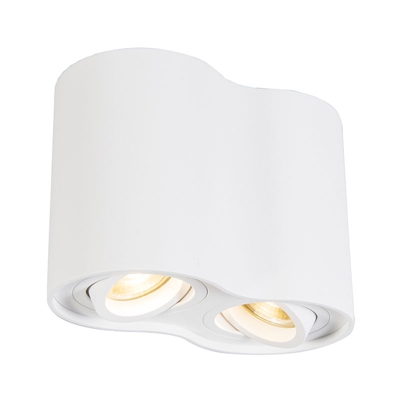QAZQA Faretto rondoo up - Design - Acciaio - Bianco - Cilindro/Ovale Max. 2 x Watt