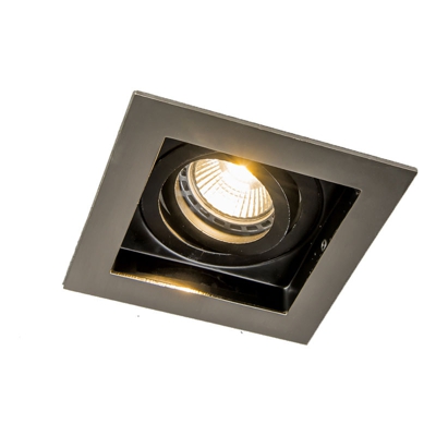 QAZQA Faretto da incasso carree - Moderno - Acciaio - Acciaio - Quadrato Max. 1 x Watt