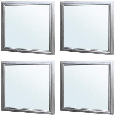 ECD Germany 4 x Pannello LED Ultra Sottile 12W 220-240V SMD 3014 30x30 cm Bianco Freddo 6000K 750 Lumen Plafoniera Incasso Luce Soffitto