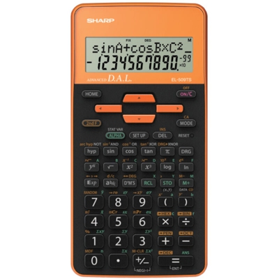 EL-509TS calcolatrice Tasca Calcolatrice scientifica Nero, Arancione - Sharp