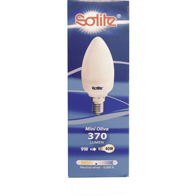 Bricozone - Lampada Lampadina Mini Oliva Fluorescente E14 9W SOLITE Energy