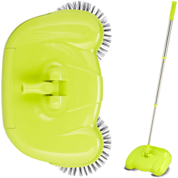 Scopa per Pavimenti Duri e Laminato, senza Elettricità Meccanica, Manuale, Manico 45-97 cm, Rotante, Verde - RELAXDAYS en oferta