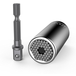 Asupermall - 7-19mm universale manicotto manicotto magico + argento prolunga sfera 3/8 acciaio en oferta