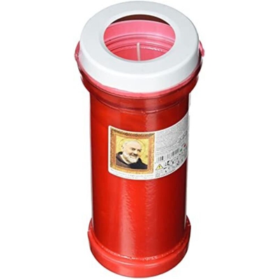 Vigor-blinky - CERI VOTIVI BLINKY ROSSI SAN PADRE PIO T80 8X21CM Confezione 12 Pezzi