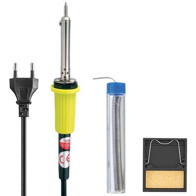 EAC - OEM Kit per saldatura stagno 3 pezzi, con stagnatore 30 Watt