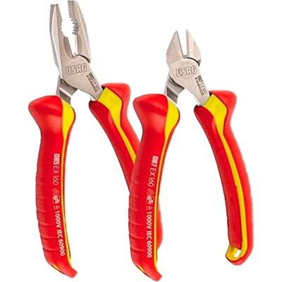 Usag 085 Ex/Se2 Kit Assortimento Con Pinza Universale E Tronchese Diagonale