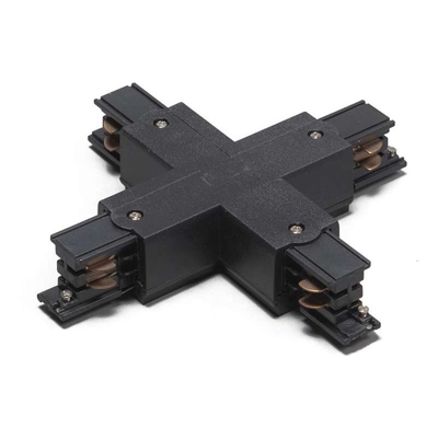 QAZQA Connettore per binario trifase 3faserail - Moderno - Plastico - Nero - Max. x Watt