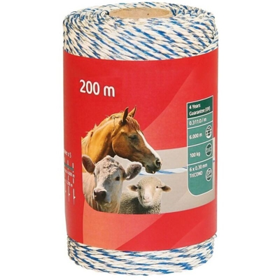 FILO TONDO PER RECINTO mt 200 - bianco/blu - ALBERT KERBL