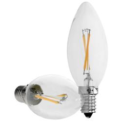 ECD Germany 6 x Filamento di Candela a LED - E14 2W - Bianco Caldo 2800K - 204 Lumen - 120 ? Angolo del Fascio - CA 220-240 V - Lampada a en oferta