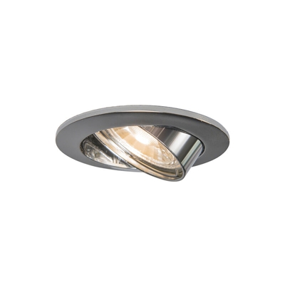 QAZQA Faretto da incasso edu led - Moderno - Alluminio - Cromo - Tondo Max. 1 x Watt