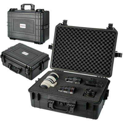 AREBOS Custodia per Fotocamera Custodia di Protezione con Schiuma a Cubo 35L