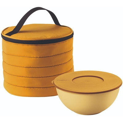 BORSA TERMICA TONDA CON CONTENITORE HANDY GIALLO GITA PICNIC - Guzzini